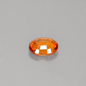 Sapphire Gemstone in 5.9 x 4.9 mm Size for Sale, Sapphire Stone in Mandarin Orange Color