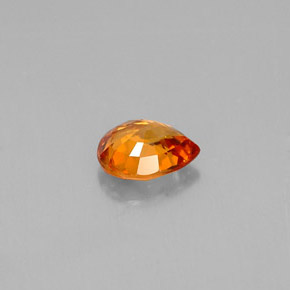 Sapphire Gemstone in 6.1 x 5.1 mm Size for Sale, Sapphire Stone in Mandarin Orange Color