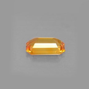 Sapphire Gemstone in 8.4 x 5.1 mm Size for Sale, Sapphire Stone in Yellow Orange Color