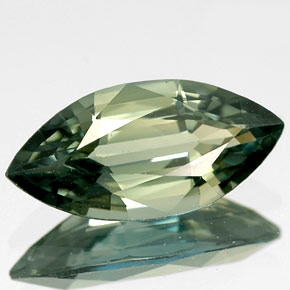 1.92 ct Green Sapphire Gemstone, Sapphire Gem in Marquise Facet Shape for Sale.