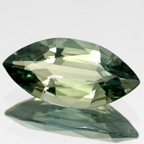 1.92 ct Green Sapphire Stone, Natural Sapphire in Marquise Facet Shape for Sale