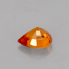 Sapphire Gemstone in 6 x 4.9 mm Size for Sale, Sapphire Stone in Mandarin Orange Color