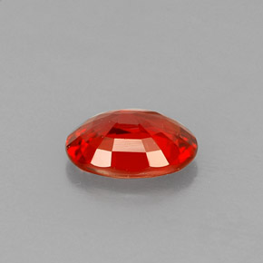 Sapphire Gemstone in 6.1 x 4.3 mm Size for Sale, Sapphire Stone in Red Orange Color