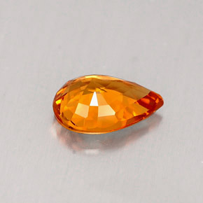 Sapphire Gemstone in 7 x 5 mm (calibrated) Size for Sale, Sapphire Stone in Mandarin Orange Color
