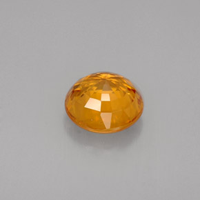 Sapphire Gemstone in 6.5 mm (calibrated) Size for Sale, Sapphire Stone in Mandarin Orange Color