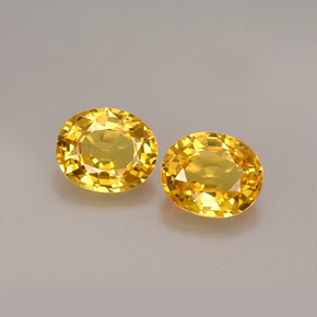 1.58 ct Yellow Sapphire Gemstone, Sapphire Gem in Oval Facet Shape for Sale.
