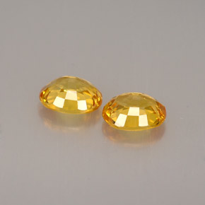 Sapphire Gemstone in 6 x 5 mm Size for Sale, Sapphire Stone in Yellow Golden Color