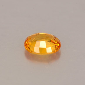 Sapphire Gemstone in 6.2 x 5.2 mm Size for Sale, Sapphire Stone in Yellow Orange Color