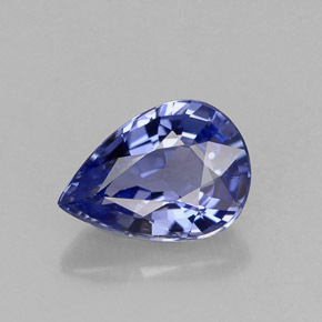 0.99 ct Blue Sapphire Gemstone, Sapphire Gem in Pear Facet Shape for Sale.