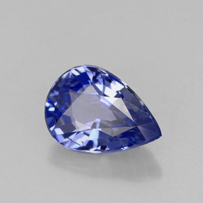 0.99 ct Blue Sapphire Stone, Natural Sapphire in Pear Facet Shape for Sale