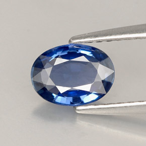0.78 ct Blue Sapphire Gemstone, Sapphire Gem in Oval Facet Shape for Sale.