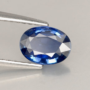 0.78 ct Blue Sapphire Stone, Natural Sapphire in Oval Facet Shape for Sale