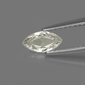 0.40 ct White Sapphire Gemstone, Sapphire Gem in Marquise Facet Shape for Sale.
