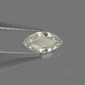 0.40 ct White Sapphire Stone, Natural Sapphire in Marquise Facet Shape for Sale