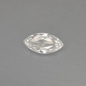 0.49 ct White Sapphire Gemstone, Sapphire Gem in Marquise Facet Shape for Sale.