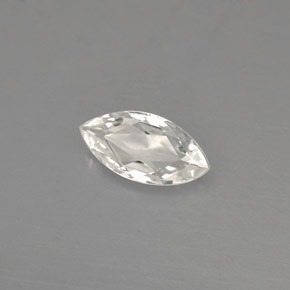 0.49 ct White Sapphire Stone, Natural Sapphire in Marquise Facet Shape for Sale