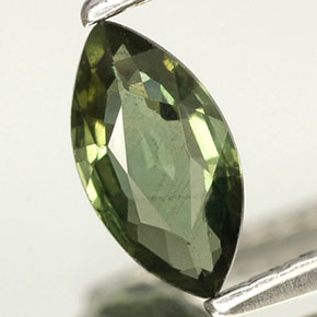 0.50 ct Green Sapphire Stone, Natural Sapphire in Marquise Facet Shape for Sale