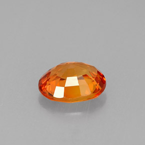 Sapphire Gemstone in 6.1 x 5.1 mm Size for Sale, Sapphire Stone in Mandarin Orange Color