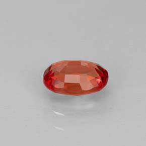 Sapphire Gemstone in 6.2 x 4.8 mm Size for Sale, Sapphire Stone in Red Orange Color