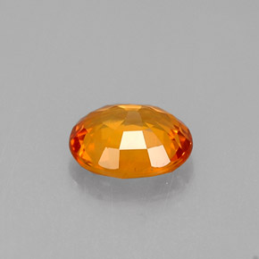 Sapphire Gemstone in 6.1 x 5 mm Size for Sale, Sapphire Stone in Mandarin Orange Color