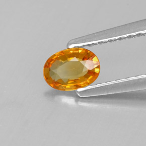 0.28 ct Yellow Sapphire Stone, Natural Sapphire in Oval Facet Shape for Sale