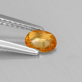 Sapphire Gemstone in 5 x 3.7 mm Size for Sale, Sapphire Stone in Yellow Golden Color