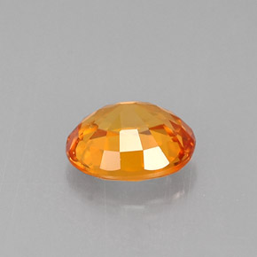 Sapphire Gemstone in 6 x 5 mm Size for Sale, Sapphire Stone in Mandarin Orange Color