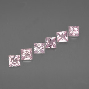 1.06 ct Pink Sapphire Stone, Natural Sapphire in Princess-Cut Shape for Sale