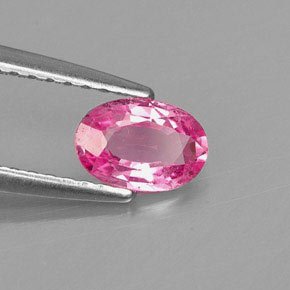 0.59 ct Pink Sapphire Stone, Natural Sapphire in Oval Facet Shape for Sale