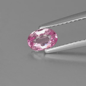 0.50 ct Pink Sapphire Gemstone, Sapphire Gem in Oval Facet Shape for Sale.