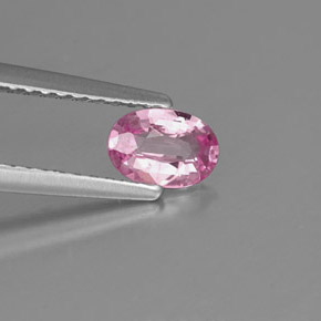 0.50 ct Pink Sapphire Stone, Natural Sapphire in Oval Facet Shape for Sale