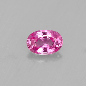 0.46 ct Pink Sapphire Gemstone, Sapphire Gem in Oval Facet Shape for Sale.