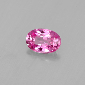 0.46 ct Pink Sapphire Stone, Natural Sapphire in Oval Facet Shape for Sale