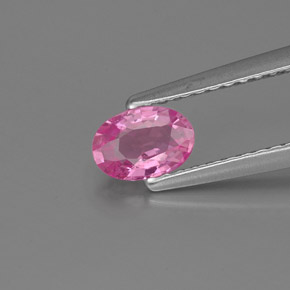 0.54 ct Pink Sapphire Gemstone, Sapphire Gem in Oval Facet Shape for Sale.