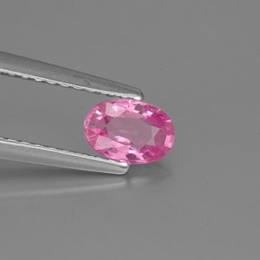 0.54 ct Pink Sapphire Stone, Natural Sapphire in Oval Facet Shape for Sale