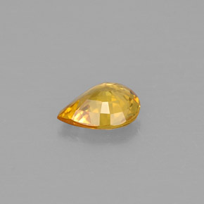 Sapphire Gemstone in 6.1 x 4.7 mm Size for Sale, Sapphire Stone in Yellow Golden Color
