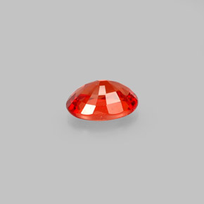 Sapphire Gemstone in 6 x 4.2 mm Size for Sale, Sapphire Stone in Reddish Orange Color