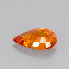 Sapphire Gemstone in 7 x 5 mm (calibrated) Size for Sale, Sapphire Stone in Mandarin Orange Color