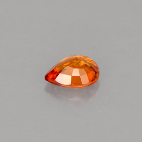 Sapphire Gemstone in 6.2 x 4.9 mm Size for Sale, Sapphire Stone in Mandarin Orange Color