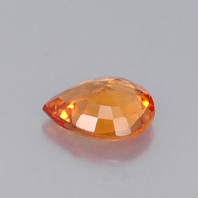 Sapphire Gemstone in 6 x 5 mm Size for Sale, Sapphire Stone in Mandarin Orange Color