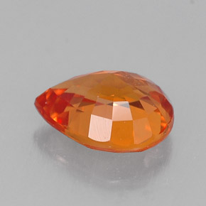 Sapphire Gemstone in 6 x 4.9 mm Size for Sale, Sapphire Stone in Mandarin Orange Color