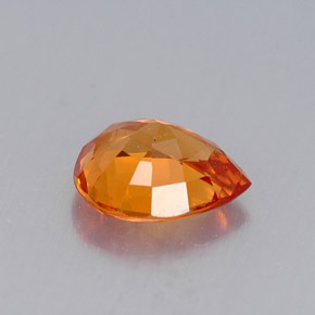 Sapphire Gemstone in 6.1 x 5 mm Size for Sale, Sapphire Stone in Mandarin Orange Color