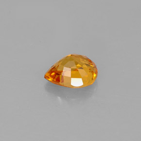 Sapphire Gemstone in 6 x 5 mm Size for Sale, Sapphire Stone in Yellow Orange Color