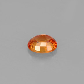 Sapphire Gemstone in 5.9 x 4.9 mm Size for Sale, Sapphire Stone in Yellow Orange Color