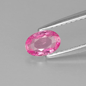 0.56 ct Pink Sapphire Gemstone, Sapphire Gem in Oval Facet Shape for Sale.