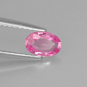 0.56 ct Pink Sapphire Stone, Natural Sapphire in Oval Facet Shape for Sale