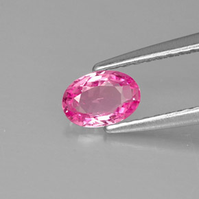 0.48 ct Pink Sapphire Gemstone, Sapphire Gem in Oval Facet Shape for Sale.