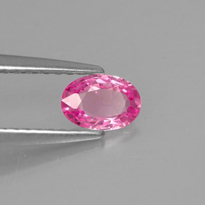 0.48 ct Pink Sapphire Stone, Natural Sapphire in Oval Facet Shape for Sale