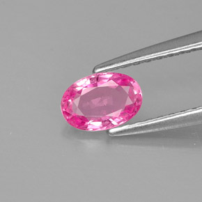 0.53 ct Pink Sapphire Gemstone, Sapphire Gem in Oval Facet Shape for Sale.