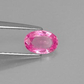 0.53 ct Pink Sapphire Stone, Natural Sapphire in Oval Facet Shape for Sale
